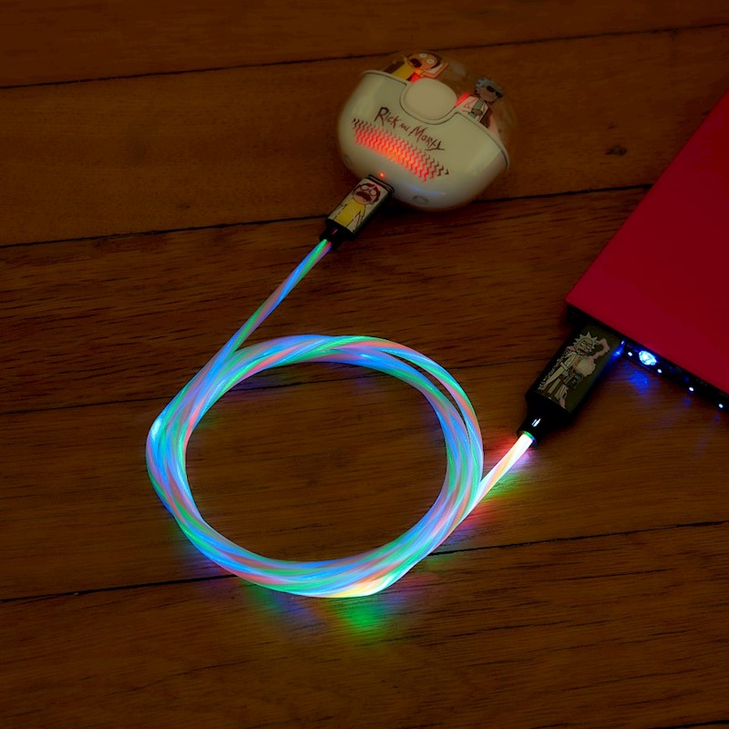 Rick & Morty USB-C Kabel Light-Up Shock!