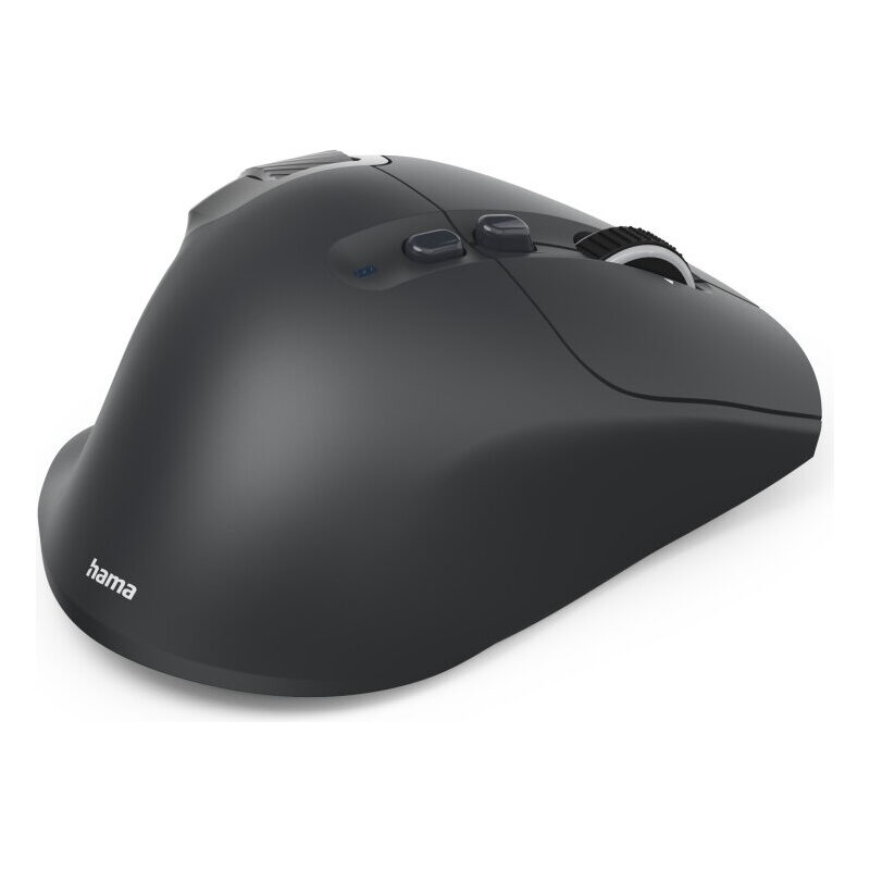 HAMA Multi-Device-Maus WM-900, Funk/Bluetooth, ergonomisch, Akku,LED, Schwarz