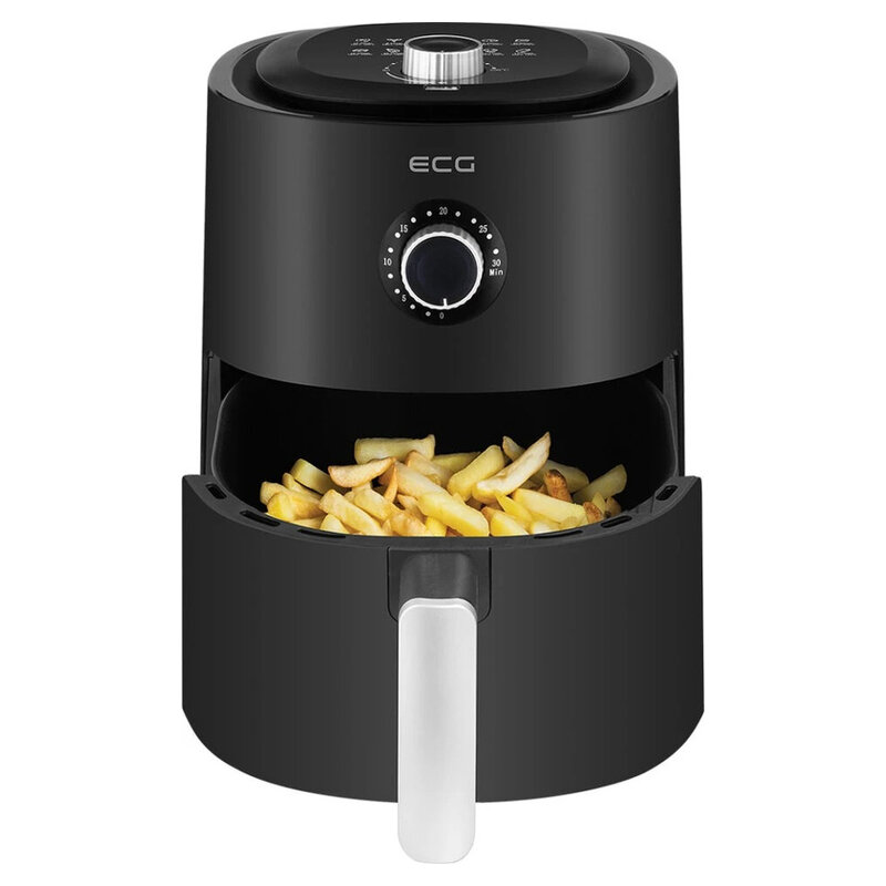 ECG AF 4000 Simply Fry, Heißluftfritteuse mit 3,8L Fassungsvermögen, schwarz