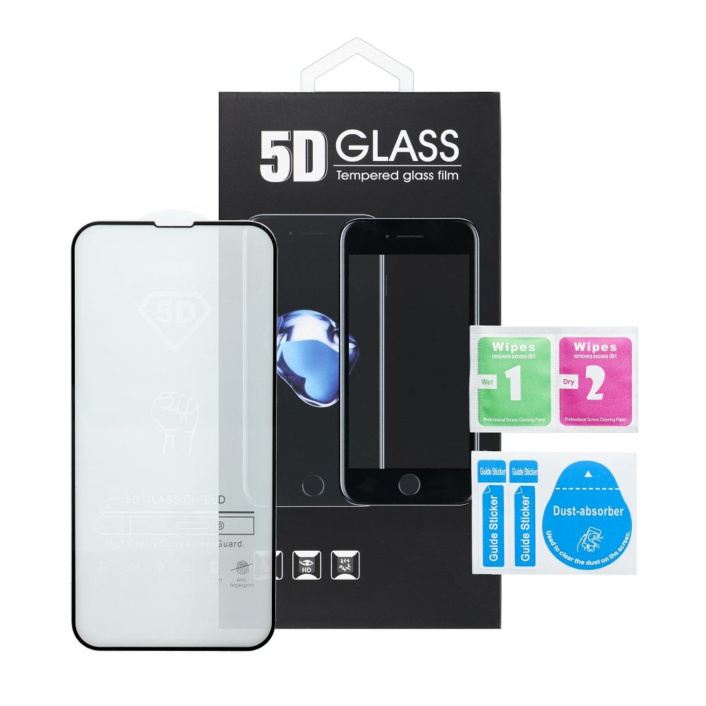 5D Full Glue Tempered Glass -für Samsung Galaxy S25 schwarz