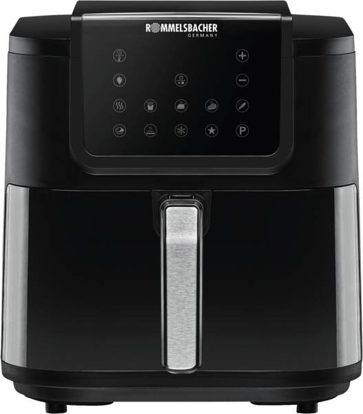 Rommelsbacher Heißluft-Fritteuse FRH 1700 XXL Schwarz-Edelstahl