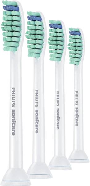 Philips PH Aufsteckbürste für Zahnbürsten HX6014/87 ProResults 4er Pack Weiss