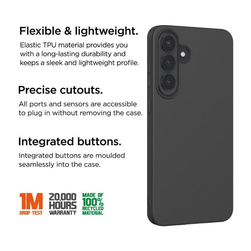 Eiger Grip Case Flexi TPU schwarze Hülle perfekt für die Präsentation Ihres Gerätes