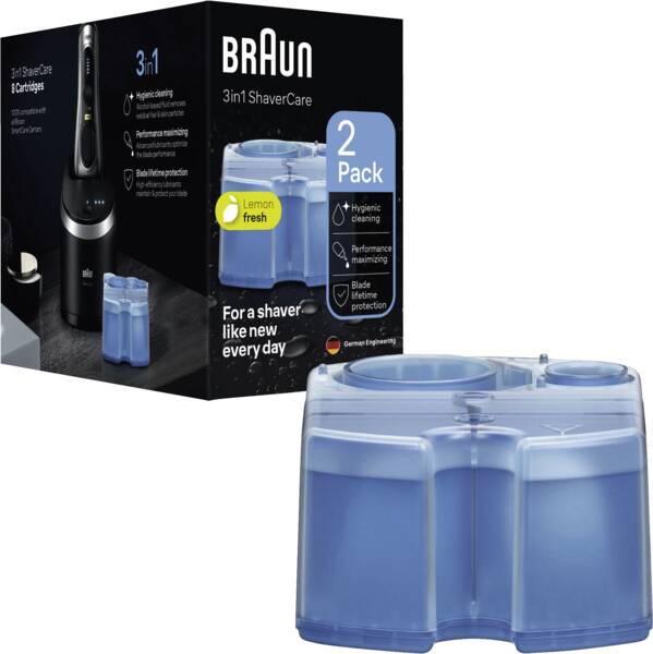 Braun Personal Care Reinigungskartusche für Rasierer Nachfüllkartuschen 2er-Pack