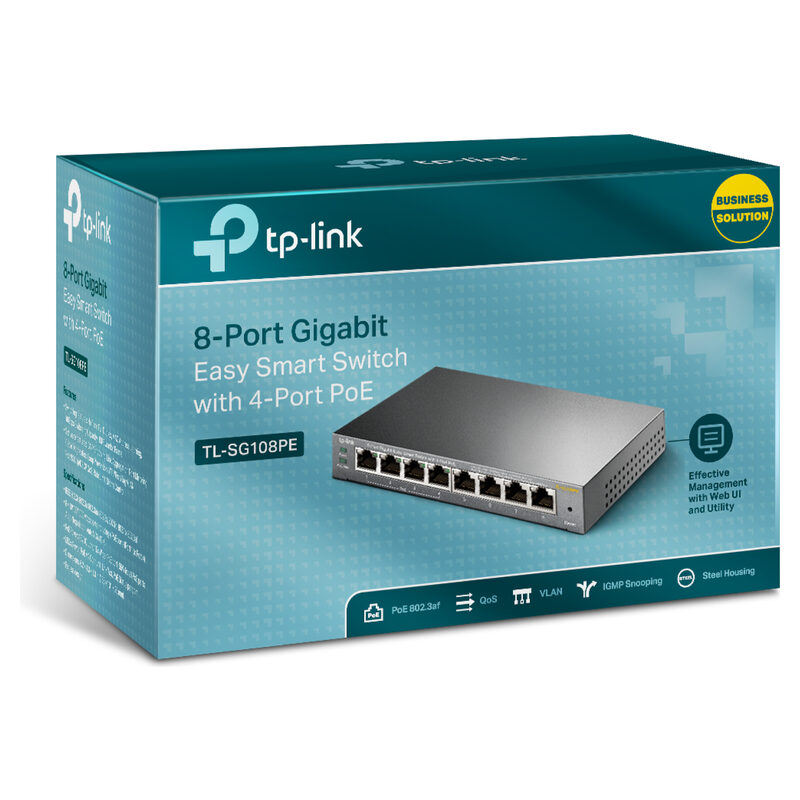 TP-Link TL-SG108PE 8-Port Gigabit Desktop Switch