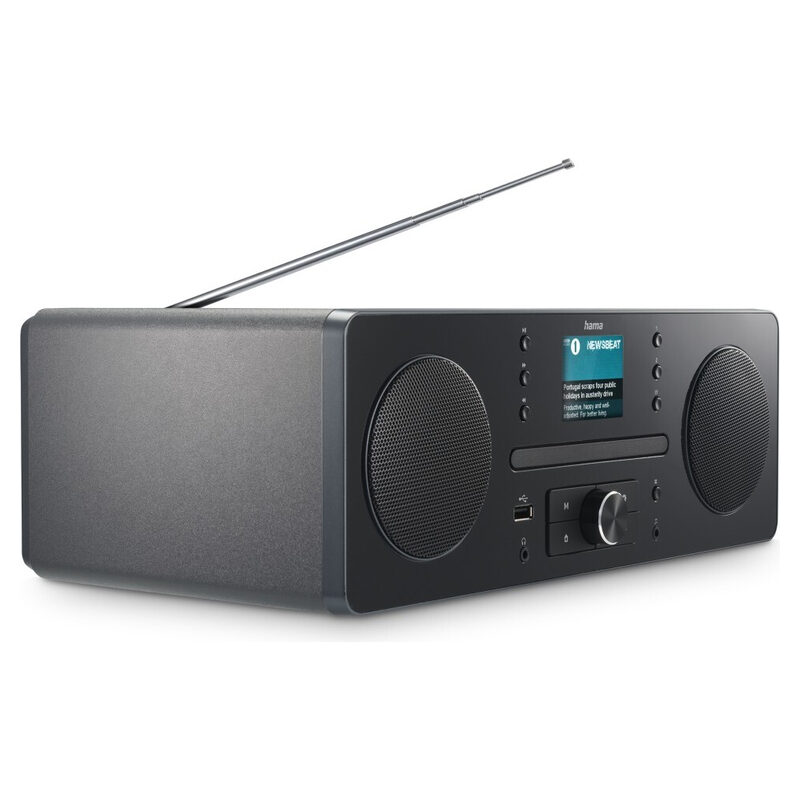 Hama Digitalradio DR1560CBT, CD,FM/DAB/DAB+, Bluetooth RX, Radiowecker, Schwarz