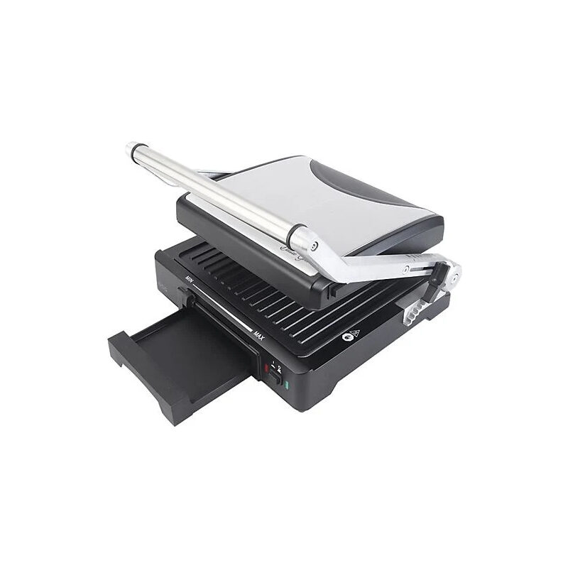 ECG KG 300 Deluxe, Kontaktgrill 2000W, edelstahl schwarz