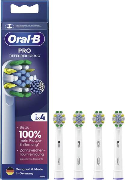 Oral-B Aufsteckbürste für Zahnbürsten Pro Tiefenreinigung 4er