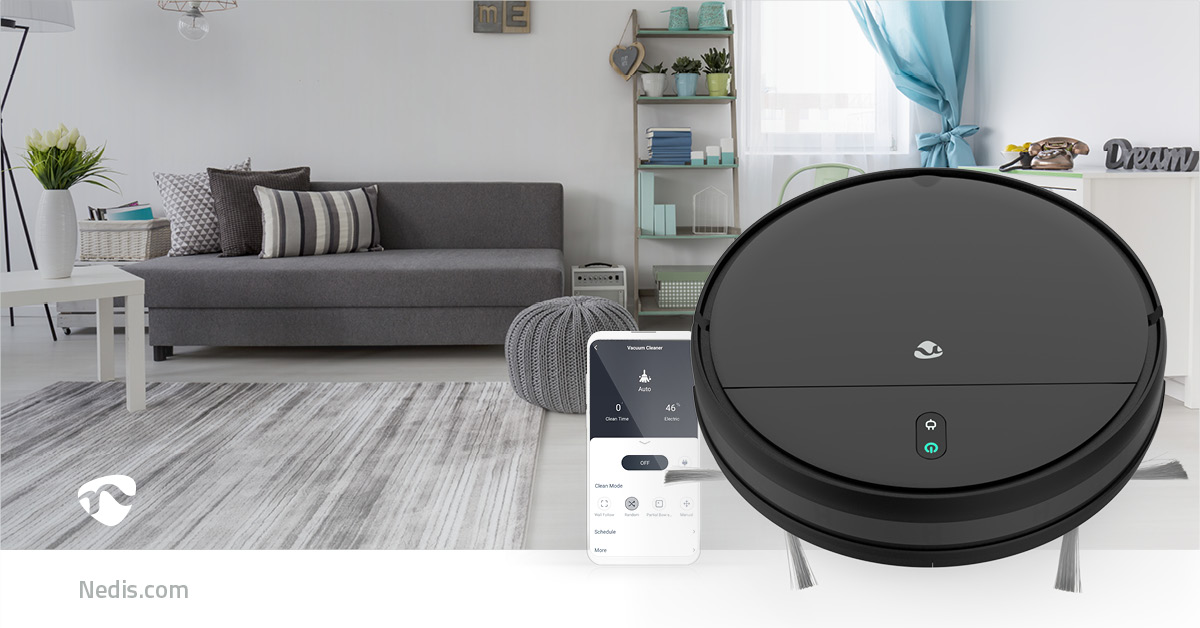 WIFIVCR001CBK-P90 Nedis Roboter-Staubsauger WIFIVCR001CBK