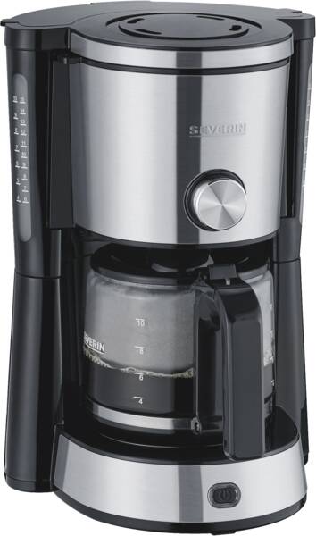 Severin Filterkaffeemaschine KA 4825 Edelstahl-gebürstet / Schwarz