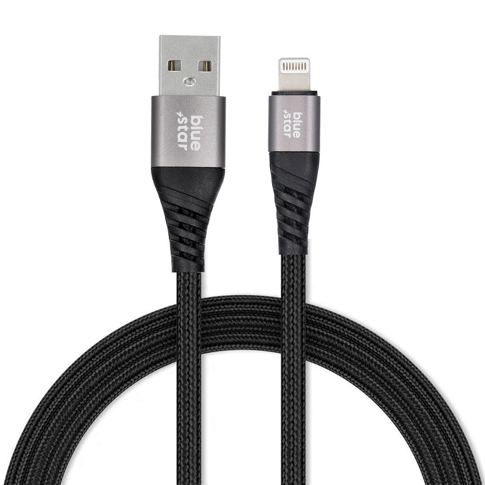 BlueStar geflochtenes Kabel mit USB A zu Lightning 2.4A Anschluss