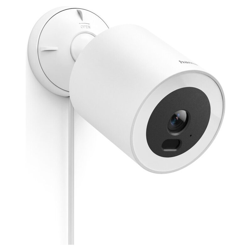 Hama WLAN Überwachungskamera 1520p, mit Mikrofon, Aufzeichnung, Licht, Bewegungssensor und Nachtsichtfunktion, outdoor, Weiss