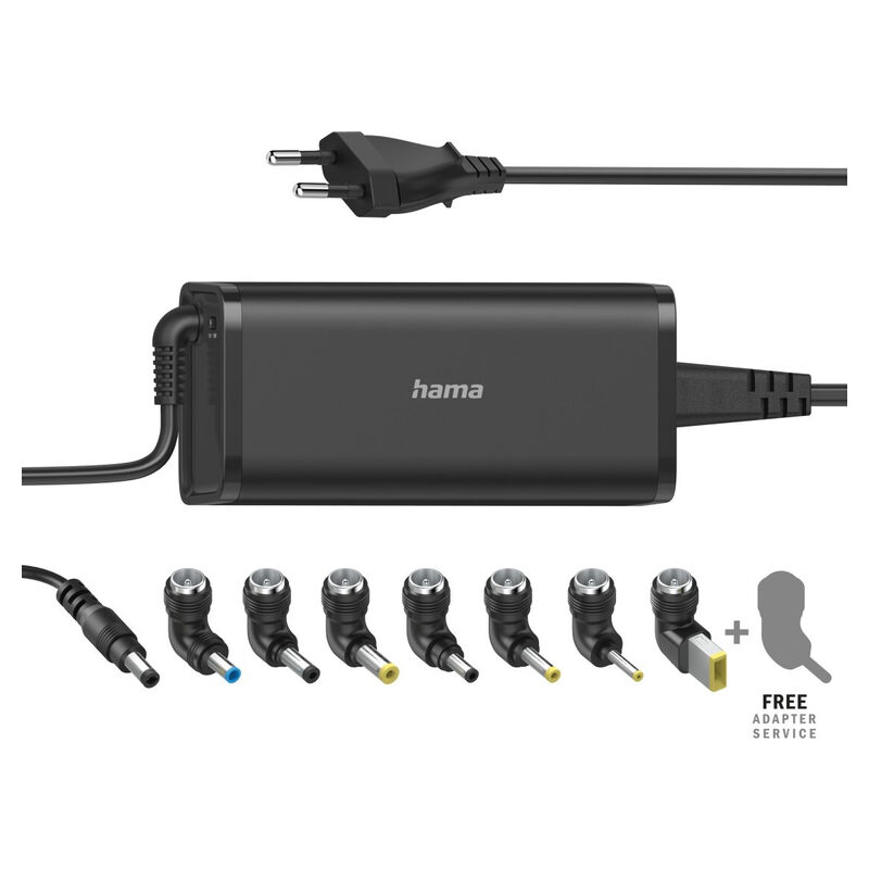 Hama Universal-Notebook-Netzteil, Universal, 8 Steckeradapter, 19V/90W schwarz
