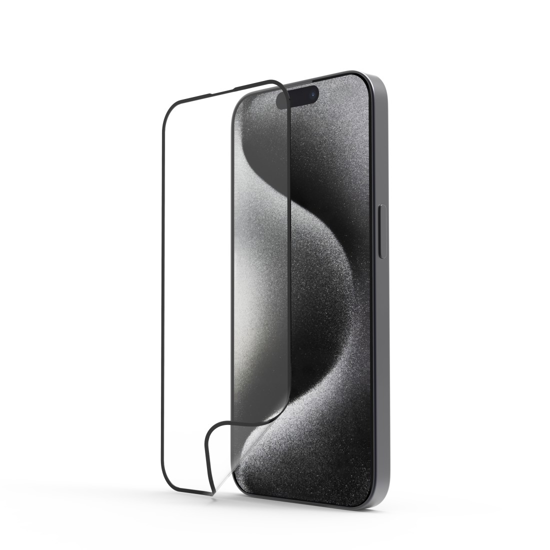 Hama Handy-Schutzglas "Super Hybrid" für Apple iPhone 15 Pro Max, Montagehilfe