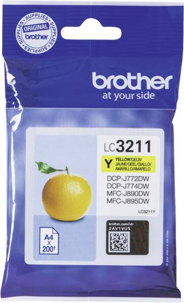 Brother Tintenpatrone LC-3211Y Gelb