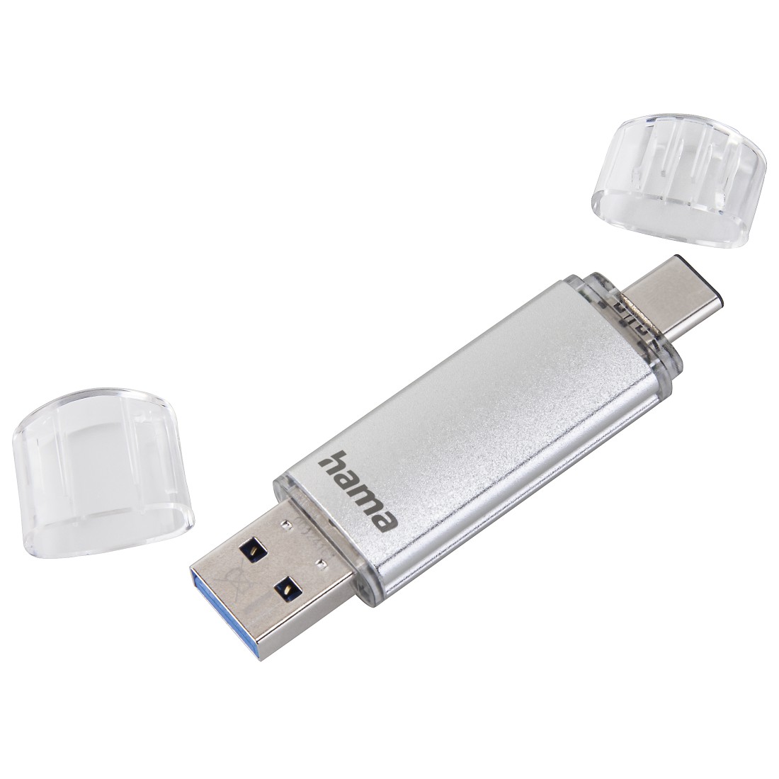 Hama USB-Stick "C-Laeta", USB-C USB 3.1/USB 3.0, 128GB, 40 MB/s, Silber