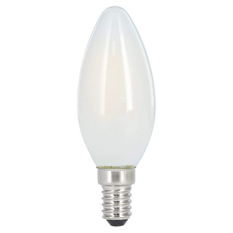 Xavax LED-Kerzenlampe Filament, E14, 470lm, 4W ersetzt 40W, Matt, Tageslicht