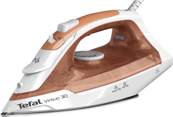 Tefal Dampfbügeleisen FV2C40 Virtuo 30 Pastellorange-Weiss
