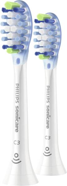 Philips PH Aufsteckbürste für Zahnbürsten HX9042/87 Premium Plaque 2er Pack Weiss