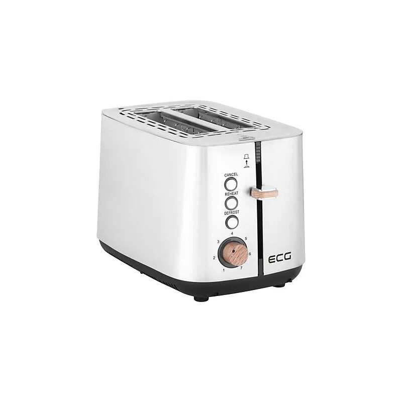 ECG ST 2767 Timber, Toaster mit 2 Fächer, edelstahl