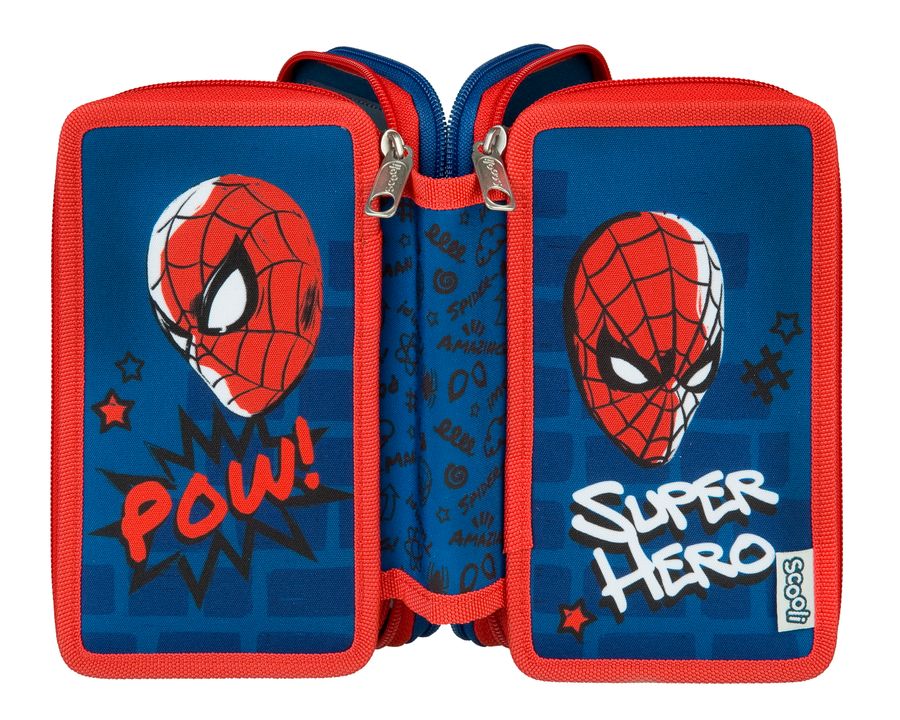 Spider-Man - Tripledecker, gefülltes Schüleretui