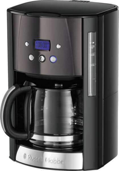 Russell Hobbs Filterkaffeemaschine Matte Black Digitale Glas Schwarz-Matt