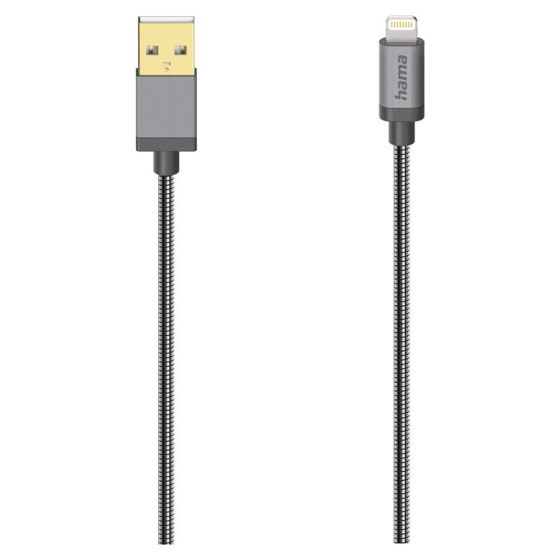 Hama Kabel USB-A/Lightning 0,75m grau