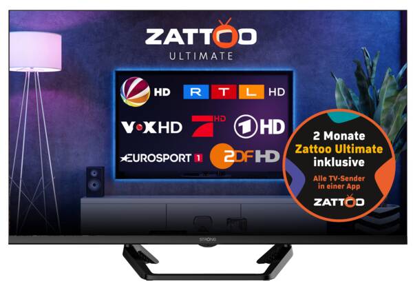 Strong LED-Fernseher SRT 40FG6733C Zattoo Schwarz