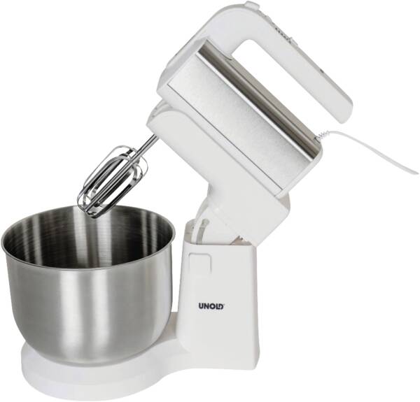 Unold Handmixer 78720 Handmixer mit Rührschüssel Hannah Weiss-Edelstahl