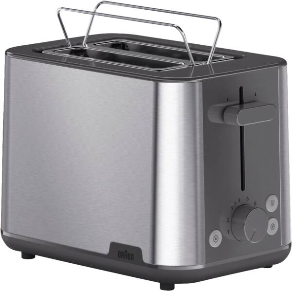 Braun Domestic Home 2-Scheiben-Toaster HT 1510 GY Grau-Edelstahl