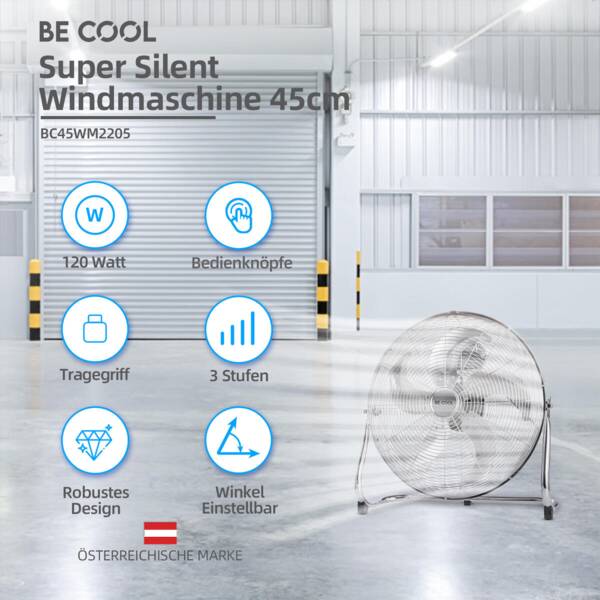 BE COOL Boden-Ventilator BC45WM2205 Chrom