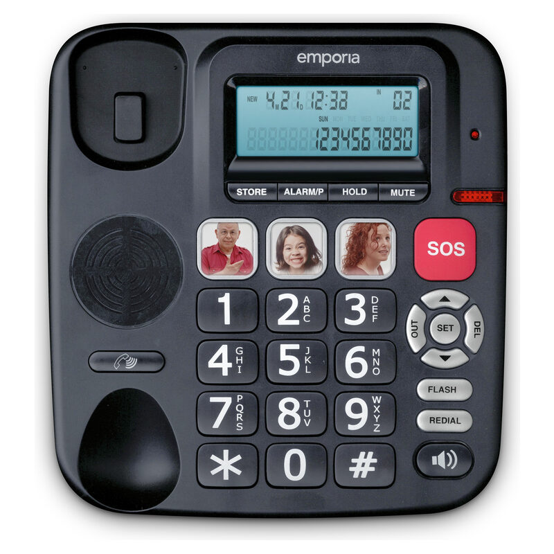 Emporia KFT20 Gross Tasten Telefon, schwarz