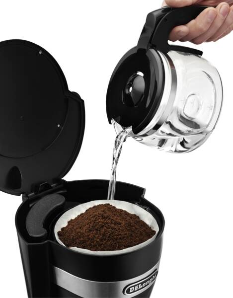 De´Longhi Filterkaffeemaschine ICM 14011.BK Active Schwarz-Silber