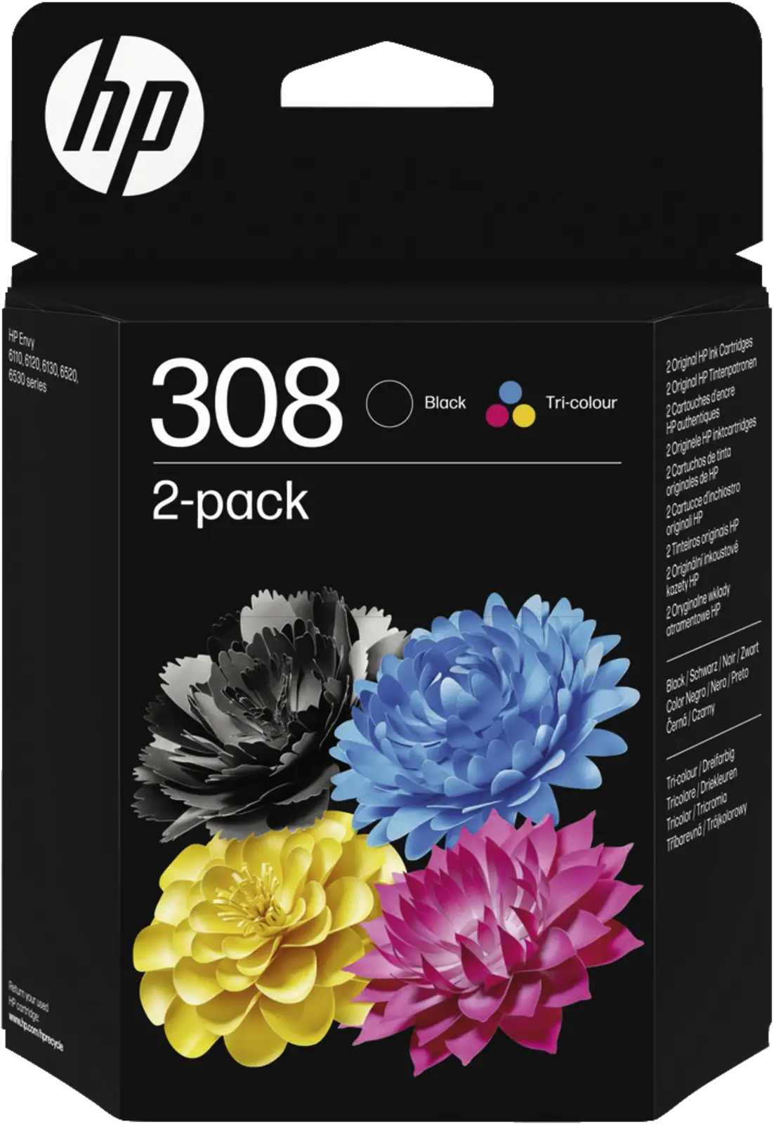 HP 308 2er-Pack Schwarz/Cyan/Magenta/Gelb Original