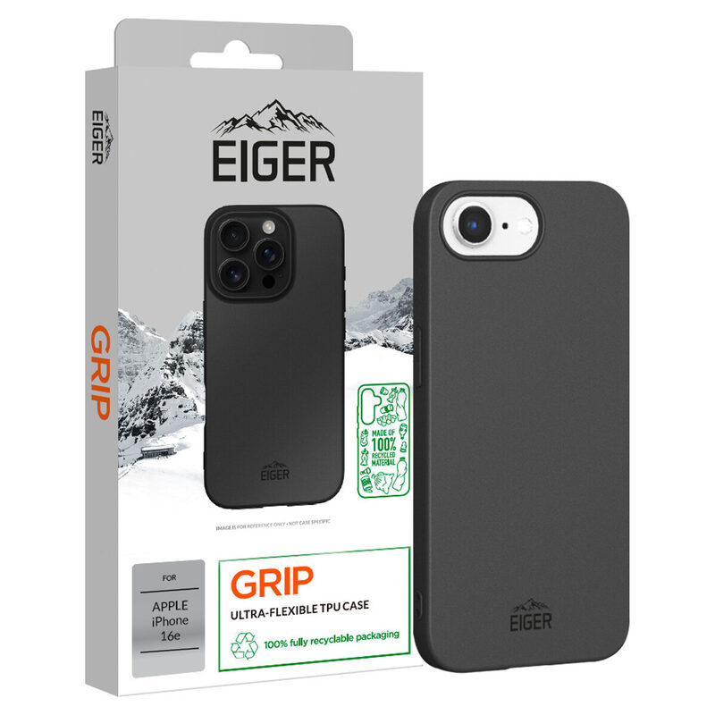 Eiger Grip Case iPhone 16e schwarz
