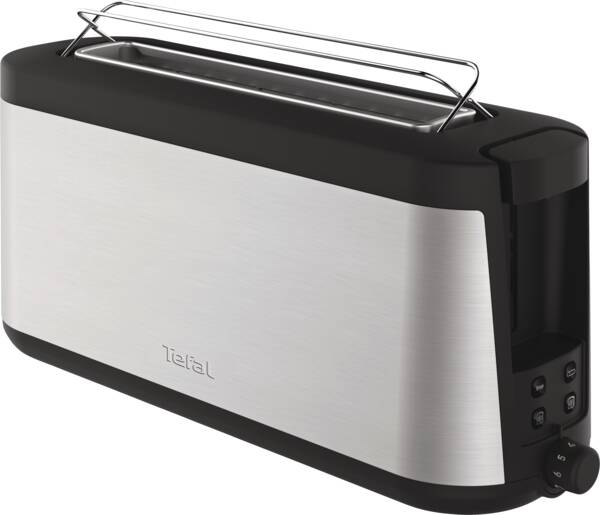 Tefal Langschlitz-Toaster TL4308 Edelstahl-Schwarz