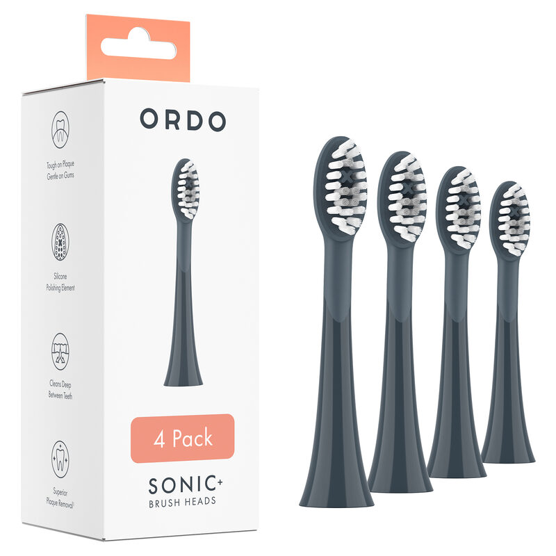 Ordo Sonic Bürstenkopf 4er Packung, schwarz grau