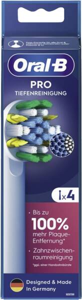 Oral-B Aufsteckbürste für Zahnbürsten Pro Tiefenreinigung 4er