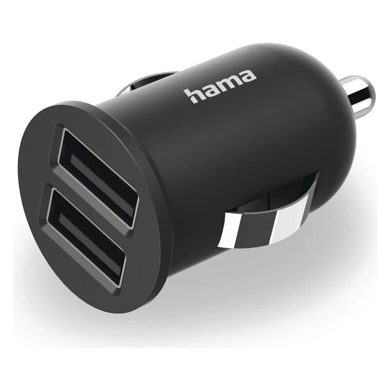 Hama Kfz Ladegerät, 2xUSB-A, 12W schwarz