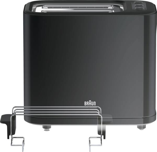 Braun Domestic Home 2-Scheiben-Toaster HT 3010BK PurEase Schwarz