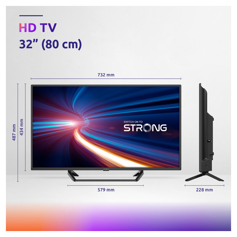 Strong 32 Zoll HD Ready Non-Smart TV (schwarz)