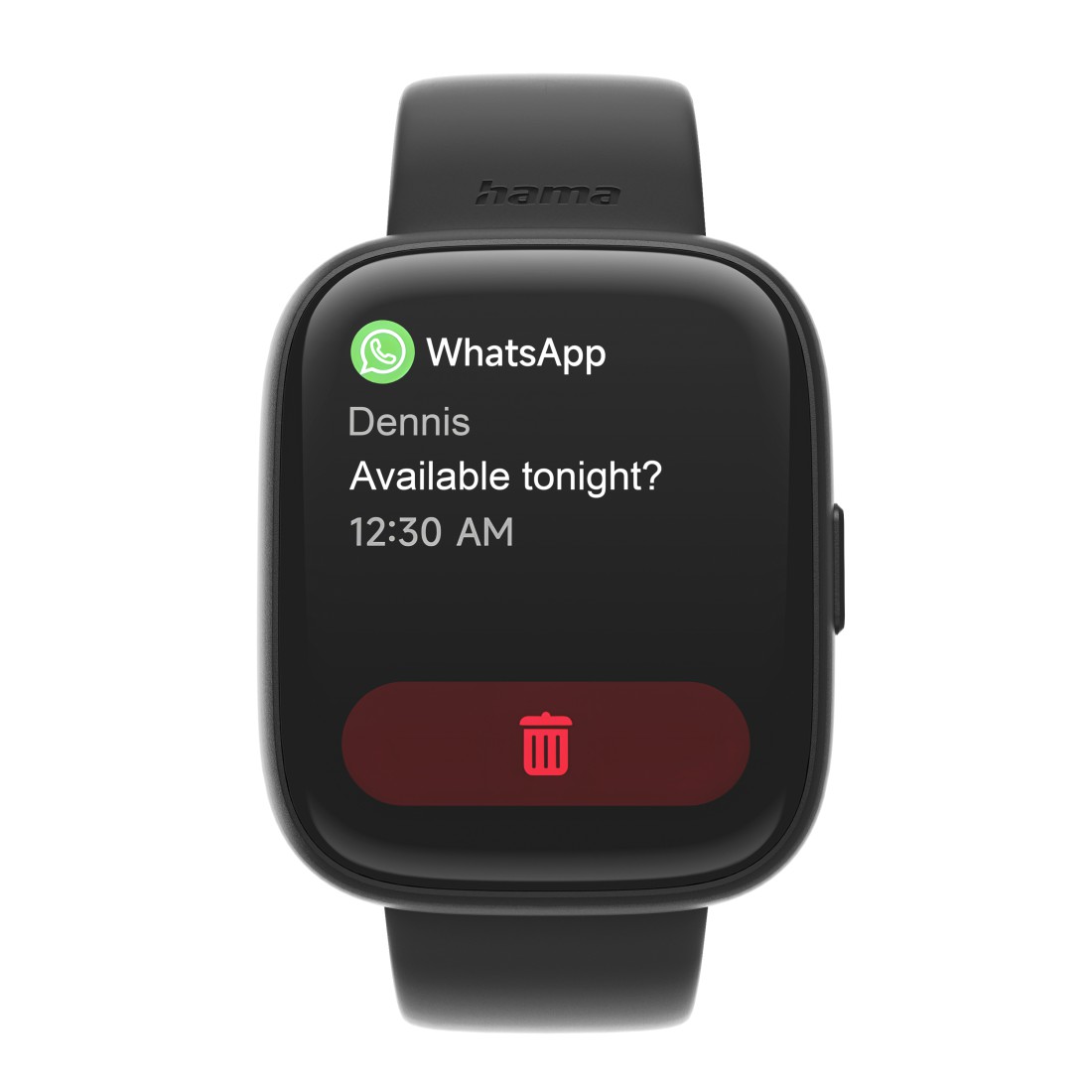 Hama Smartwatch "4000", Telefonfunktion, Schlafüberwachung, IP68, 46 mm, Schwarz