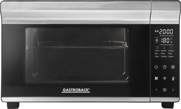 Gastroback Maxi-Ofen 42814 Design Bistro Ofen Bake & Grill Edelstahl-Schwarz