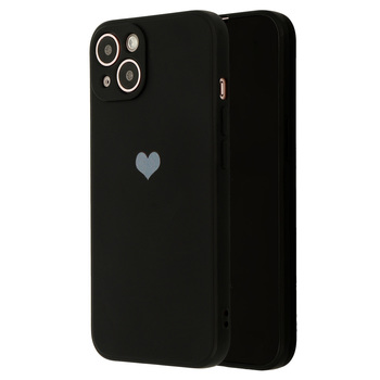 SILICONE HEART CASE Schwarz für Samsung Galaxy A13 5G / A04s