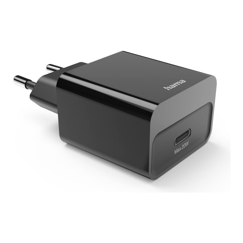 Hama Schnellladegerät, USB-C, PD, 20 W, Schwarz