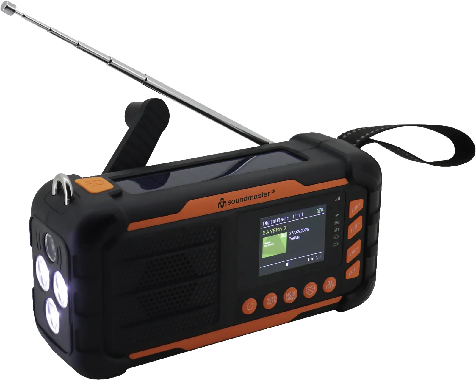 Soundmaster DAB115SW — Schwarz-Orange