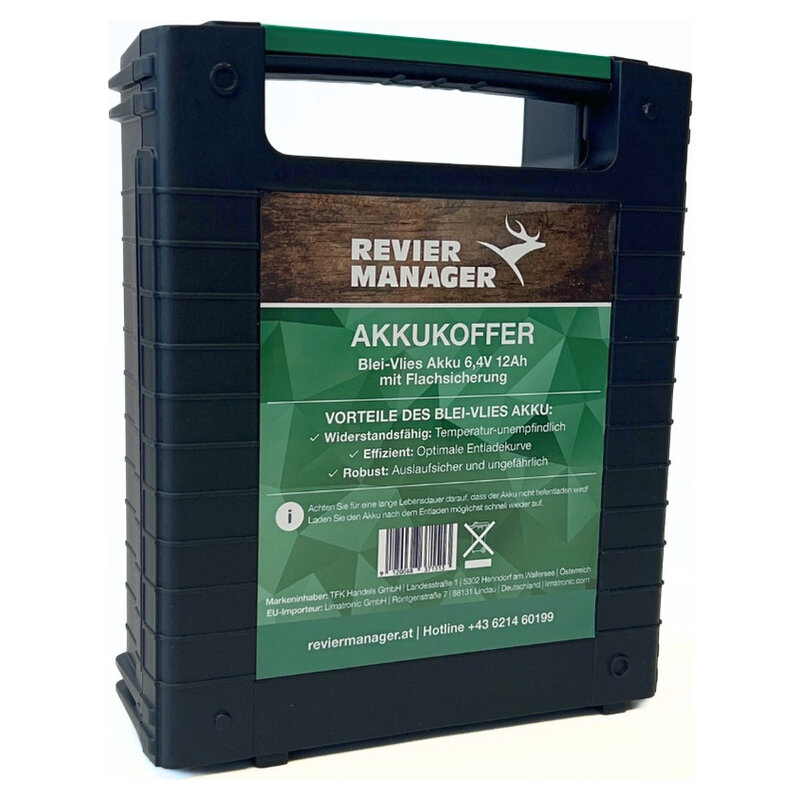 Reviermanager Outdoor-Akkukoffer 6V 12Ah (schwarz)