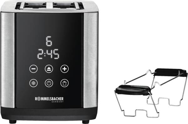 Rommelsbacher 2-Scheiben-Toaster TO 850 Edelstahl-Schwarz