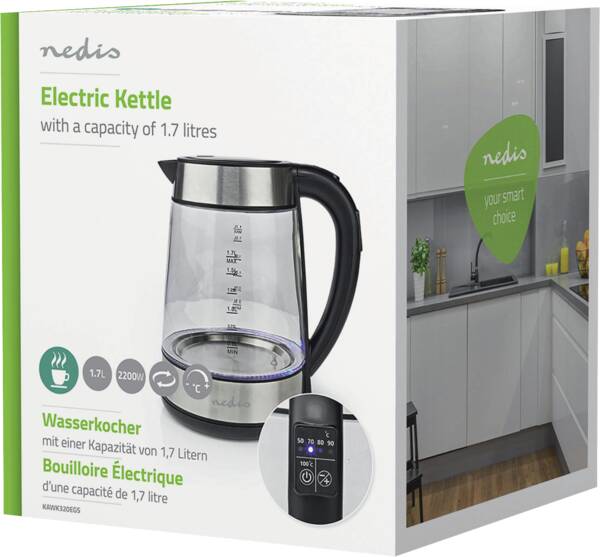 Nedis Wasserkocher KAWK320EGS