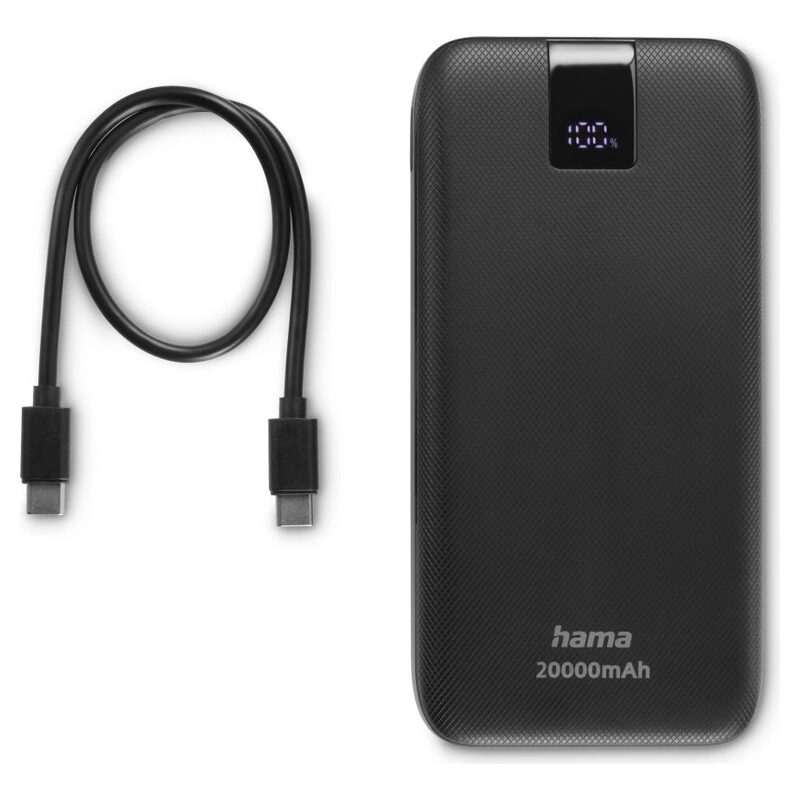 Hama Power Pack PD 20, 20000mAh, Ultra Fast Charge, 2xUSB-C + 1xUSB-A Anthrazit